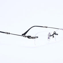 画像をギャラリービューアに読み込む, 極美品 CHROME HEARTS クロムハーツ PILLS 3 メガネ シルバー925 55☐20-144 アイウェア フローラル CHプラス スクエア ブラック シルバー金具 中古 4a005585