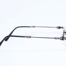 画像をギャラリービューアに読み込む, 極美品 CHROME HEARTS クロムハーツ PILLS 3 メガネ シルバー925 55☐20-144 アイウェア フローラル CHプラス スクエア ブラック シルバー金具 中古 4a005585