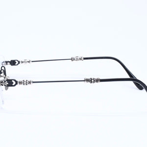 Very Good Condition CHROME HEARTS PILLS 3 Glasses Silver 925 55☐20-144 Eyewear Floral CH Plus Square Black Silver Hardware Used 4a005585