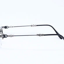 画像をギャラリービューアに読み込む, 極美品 CHROME HEARTS クロムハーツ PILLS 3 メガネ シルバー925 55☐20-144 アイウェア フローラル CHプラス スクエア ブラック シルバー金具 中古 4a005585