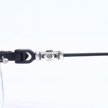 画像をギャラリービューアに読み込む, 極美品 CHROME HEARTS クロムハーツ PILLS 3 メガネ シルバー925 55☐20-144 アイウェア フローラル CHプラス スクエア ブラック シルバー金具 中古 4a005585
