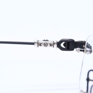 Very Good Condition CHROME HEARTS PILLS 3 Glasses Silver 925 55☐20-144 Eyewear Floral CH Plus Square Black Silver Hardware Used 4a005585
