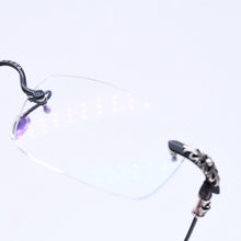 画像をギャラリービューアに読み込む, 極美品 CHROME HEARTS クロムハーツ PILLS 3 メガネ シルバー925 55☐20-144 アイウェア フローラル CHプラス スクエア ブラック シルバー金具 中古 4a005585