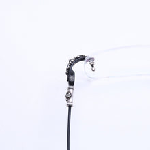 画像をギャラリービューアに読み込む, 極美品 CHROME HEARTS クロムハーツ PILLS 3 メガネ シルバー925 55☐20-144 アイウェア フローラル CHプラス スクエア ブラック シルバー金具 中古 4a005585