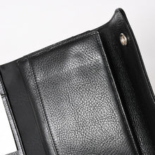 将图片加载到图库查看器，新品未使用 CHROME HEARTS クロムハーツ WAVE CROSS BALL ウェーブ クロスボールボタン レザーウォレット 長財布 ダガー ブラック 中古 4a005554
