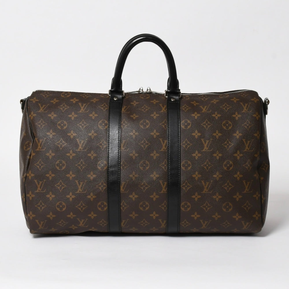 LOUIS VUITTON ルイヴィトン キーポル バンドリエール45 ボストンバッグ M56711 モノグラムマカサーブラウン 美品 中古 4a005487