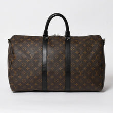 将图片加载到图库查看器，LOUIS VUITTON ルイヴィトン キーポル バンドリエール45 ボストンバッグ M56711 モノグラムマカサーブラウン 美品 中古 4a005487