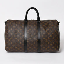 将图片加载到图库查看器，LOUIS VUITTON ルイヴィトン キーポル バンドリエール45 ボストンバッグ M56711 モノグラムマカサーブラウン 美品 中古 4a005487
