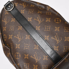 将图片加载到图库查看器，LOUIS VUITTON ルイヴィトン キーポル バンドリエール45 ボストンバッグ M56711 モノグラムマカサーブラウン 美品 中古 4a005487