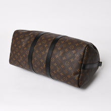 将图片加载到图库查看器，LOUIS VUITTON ルイヴィトン キーポル バンドリエール45 ボストンバッグ M56711 モノグラムマカサーブラウン 美品 中古 4a005487