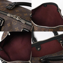 将图片加载到图库查看器，LOUIS VUITTON ルイヴィトン キーポル バンドリエール45 ボストンバッグ M56711 モノグラムマカサーブラウン 美品 中古 4a005487