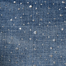将图片加载到图库查看器，新品未使用 TRUE RELIGION トゥルーレリジョン JOEY Low Rise Cut-Off Short ショーツ コットン ラインストーン ブルー サイズ31 中古 4a005499