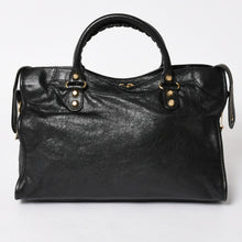 将图片加载到图库查看器，極美品 BALENCIAGA バレンシアガ ザジャイアントシティ レザー 2WAY ハンドバッグ ショルダーバッグ ブラック 281770 中古 4a005558