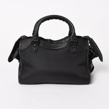 将图片加载到图库查看器，BALENCIAGA バレンシアガ クラシック ミニシティ ナイロン レザー 2WAY ハンドバッグ ショルダーバッグ ブラック 300295 美品 中古 4a005557