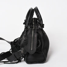 将图片加载到图库查看器，BALENCIAGA バレンシアガ クラシック ミニシティ ナイロン レザー 2WAY ハンドバッグ ショルダーバッグ ブラック 300295 美品 中古 4a005557
