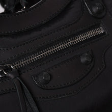 将图片加载到图库查看器，BALENCIAGA バレンシアガ クラシック ミニシティ ナイロン レザー 2WAY ハンドバッグ ショルダーバッグ ブラック 300295 美品 中古 4a005557