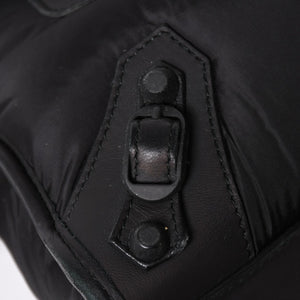 BALENCIAGA Classic Mini City Nylon Leather 2WAY Handbag Shoulder Bag Black 300295 Good Condition Used 4a005557
