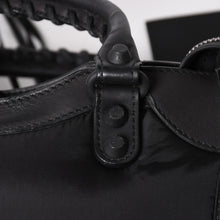 将图片加载到图库查看器，BALENCIAGA バレンシアガ クラシック ミニシティ ナイロン レザー 2WAY ハンドバッグ ショルダーバッグ ブラック 300295 美品 中古 4a005557