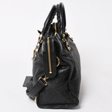 将图片加载到图库查看器，極美品 BALENCIAGA バレンシアガ ザジャイアントシティ レザー 2WAY ハンドバッグ ショルダーバッグ ブラック 281770 中古 4a005558