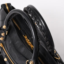 将图片加载到图库查看器，極美品 BALENCIAGA バレンシアガ ザジャイアントシティ レザー 2WAY ハンドバッグ ショルダーバッグ ブラック 281770 中古 4a005558