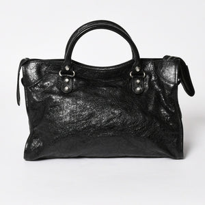 Very good condition BALENCIAGA Le City black handbag shoulder bag 281770 Silver hardware Silver studs Used 4a005559