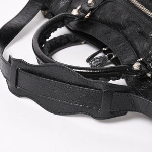 Very good condition BALENCIAGA Le City black handbag shoulder bag 281770 Silver hardware Silver studs Used 4a005559
