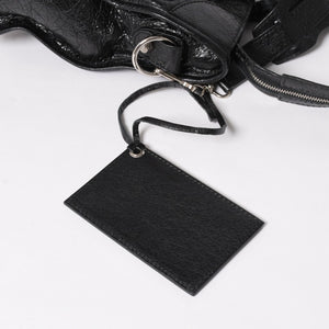 Very good condition BALENCIAGA Le City black handbag shoulder bag 281770 Silver hardware Silver studs Used 4a005559