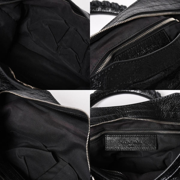 Very good condition BALENCIAGA Le City black handbag shoulder bag 281770 Silver hardware Silver studs Used 4a005559
