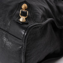 将图片加载到图库查看器，極美品 BALENCIAGA バレンシアガ ザジャイアントシティ レザー 2WAY ハンドバッグ ショルダーバッグ ブラック 281770 中古 4a005558