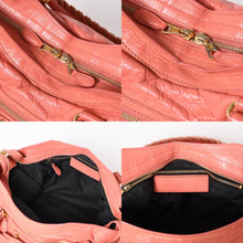 将图片加载到图库查看器，極美品 BALENCIAGA バレンシアガ ザ ジャイアントシティ レザー 2WAY ハンドバッグ ショルダーバッグ ピンク ゴールド金具 281770 中古 4a005561