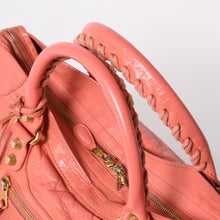 将图片加载到图库查看器，極美品 BALENCIAGA バレンシアガ ザ ジャイアントシティ レザー 2WAY ハンドバッグ ショルダーバッグ ピンク ゴールド金具 281770 中古 4a005561