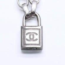 将图片加载到图库查看器，CHANEL シャネル ネックレス シルバーチェーン 南京錠 ココマーク 193.9g メタル シルバー金具 美品 中古 4a005547