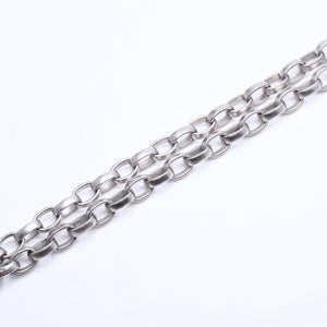 CHANEL Necklace Silver Chain Padlock Here Mark 193.9g Metal Silver Hardware Good Condition Used 4a005547