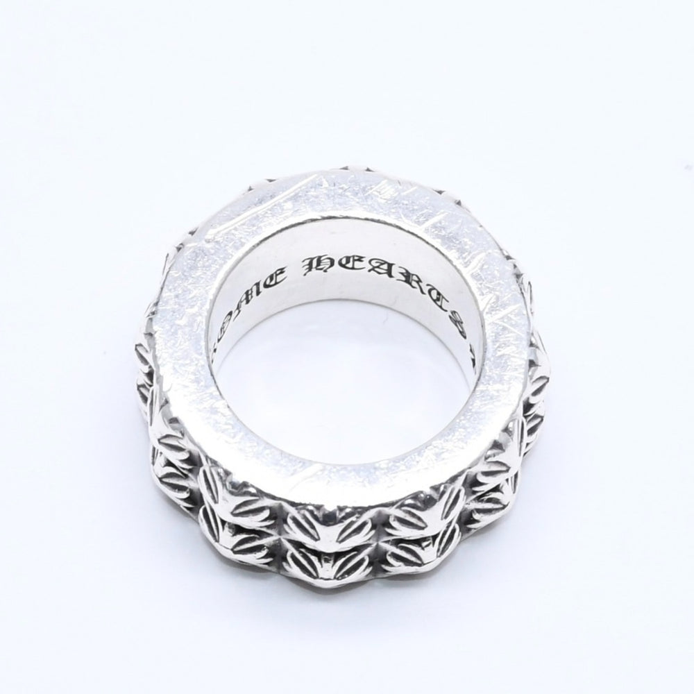 CHROME HEARTS クロムハーツ PETE PUNK DOUBLE ピートパンク ダブル リング 重量約37.21g サイズ16.5号 シルバー925 美品 中古 4a005592