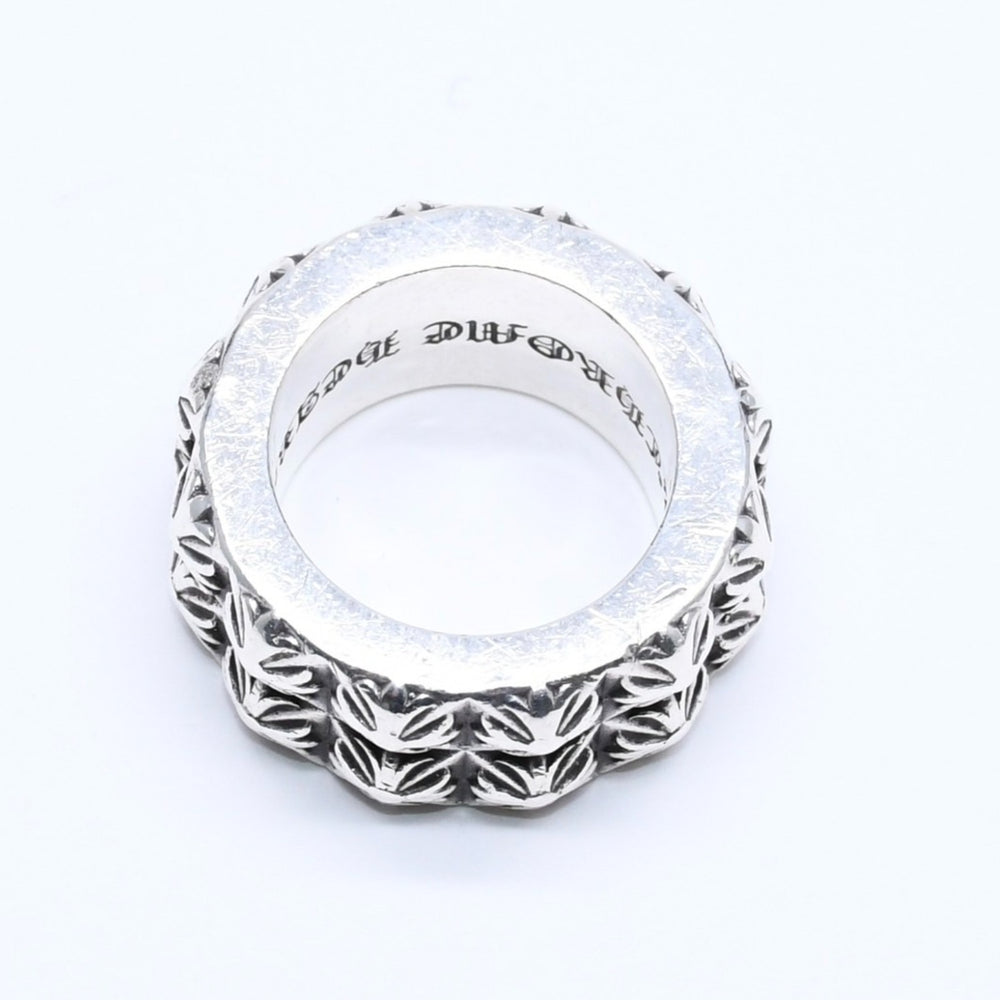 CHROME HEARTS クロムハーツ PETE PUNK DOUBLE ピートパンク ダブル リング 重量約37.21g サイズ16.5号 シルバー925 美品 中古 4a005592