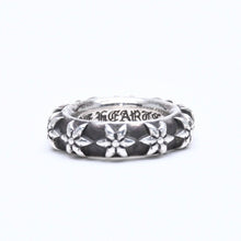 Load image into Gallery viewer, CHROME HEARTS クロムハーツ STAR BAND RING スター バンドリング 重量約10.89g サイズ9号 シルバー925 美品 中古 4a005570