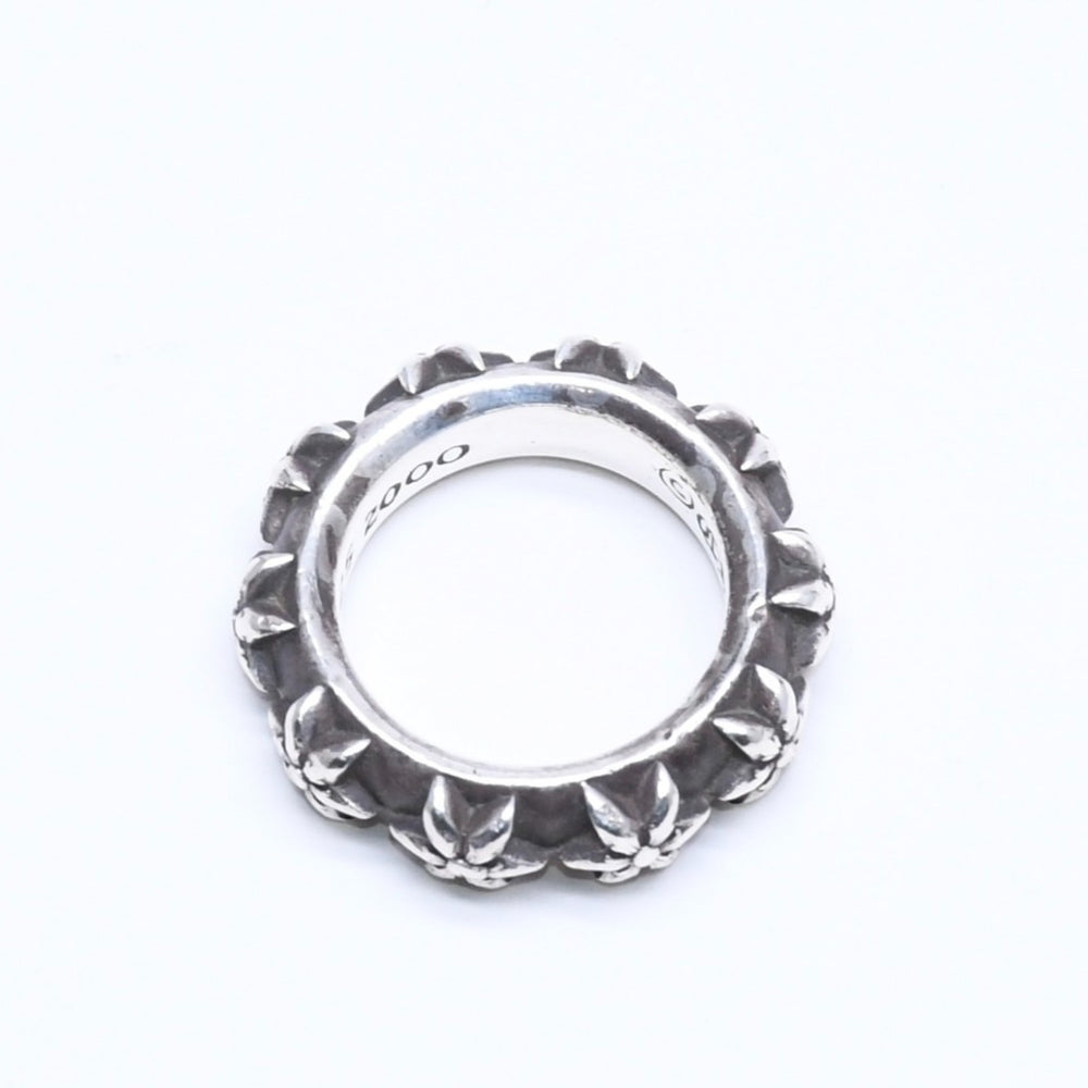 CHROME HEARTS クロムハーツ STAR BAND RING スター バンドリング 重量約10.89g サイズ9号 シルバー925 美品 中古 4a005570