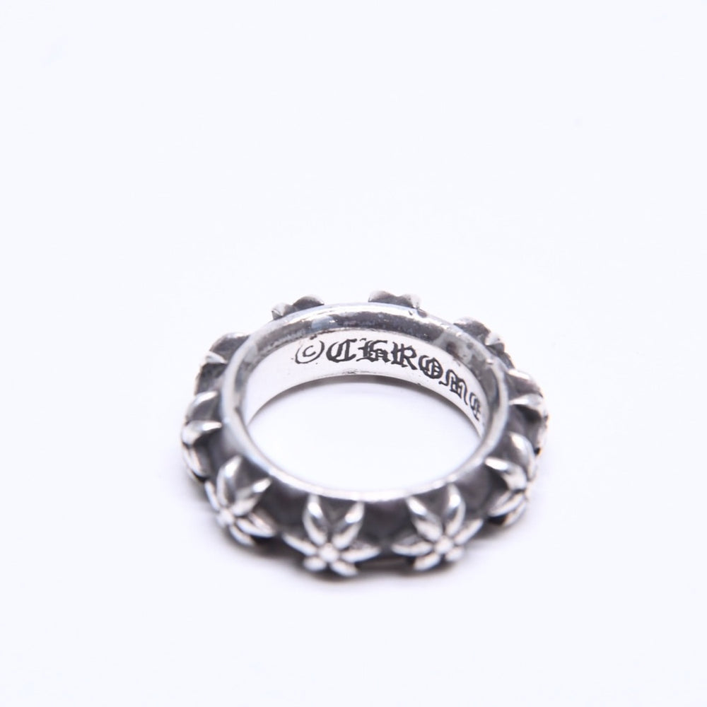 CHROME HEARTS クロムハーツ STAR BAND RING スター バンドリング 重量約10.89g サイズ9号 シルバー925 美品 中古 4a005570
