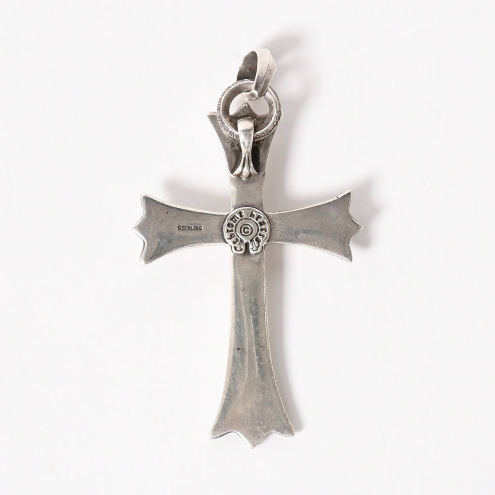 CHROME HEARTS クロムハーツ ラージクロス ベイル ネックレス 重量約39.5g STERLING刻印 スターリング シルバー 美品 中古 4a005596