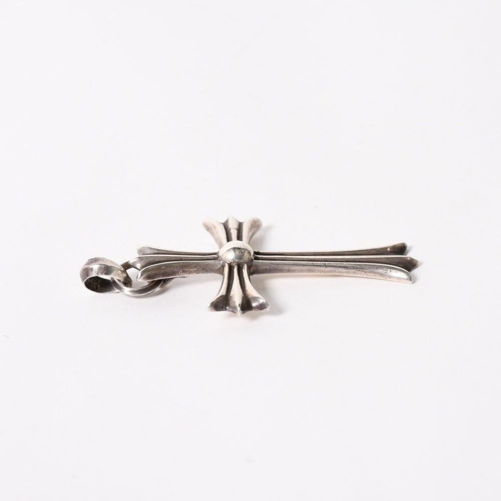 CHROME HEARTS クロムハーツ ラージクロス ベイル ネックレス 重量約39.5g STERLING刻印 スターリング シルバー 美品 中古 4a005596
