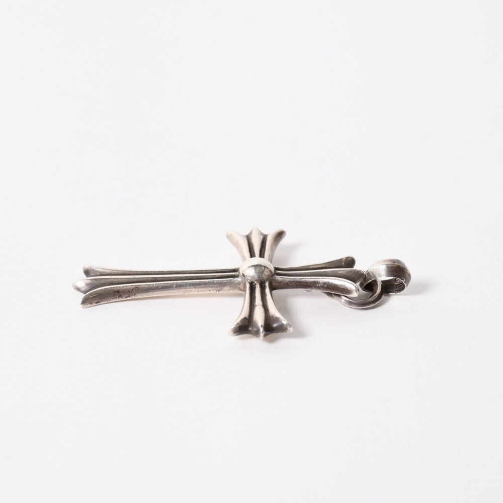 CHROME HEARTS クロムハーツ ラージクロス ベイル ネックレス 重量約39.5g STERLING刻印 スターリング シルバー 美品 中古 4a005596