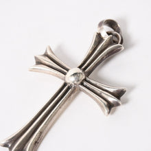 Load image into Gallery viewer, CHROME HEARTS クロムハーツ ラージクロス ベイル ネックレス 重量約39.5g STERLING刻印 スターリング シルバー 美品 中古 4a005596