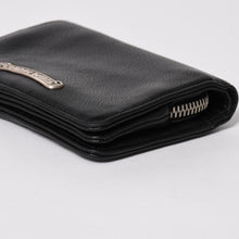 Load image into Gallery viewer, 極美品 CHROME HEARTS クロムハーツ WALLET JOEY ジョーイウォレット 二つ折り財布 ダガージップ スクロールラベル ブラック 中古 4a005594