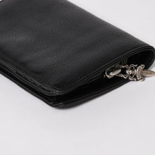 Load image into Gallery viewer, 極美品 CHROME HEARTS クロムハーツ WALLET JOEY ジョーイウォレット 二つ折り財布 ダガージップ スクロールラベル ブラック 中古 4a005594