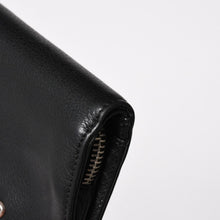 Load image into Gallery viewer, 極美品 CHROME HEARTS クロムハーツ WALLET JOEY ジョーイウォレット 二つ折り財布 ダガージップ スクロールラベル ブラック 中古 4a005594