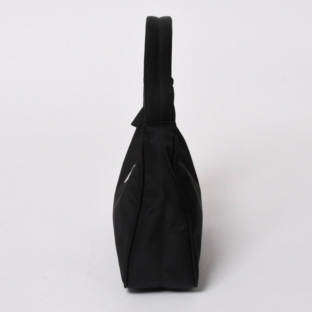 Very Good Condition PRADA Hobo Handbag MV515 Triangle Logo Triangle Logo Plate Nylon Black Used 4a005474