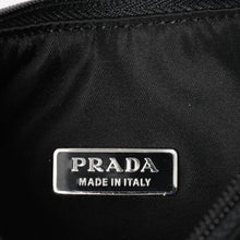 将图片加载到图库查看器，極美品 PRADA プラダ ホーボー ハンドバッグ MV515 トライアングルロゴ 三角ロゴプレート ナイロン ブラック 中古 4a005474