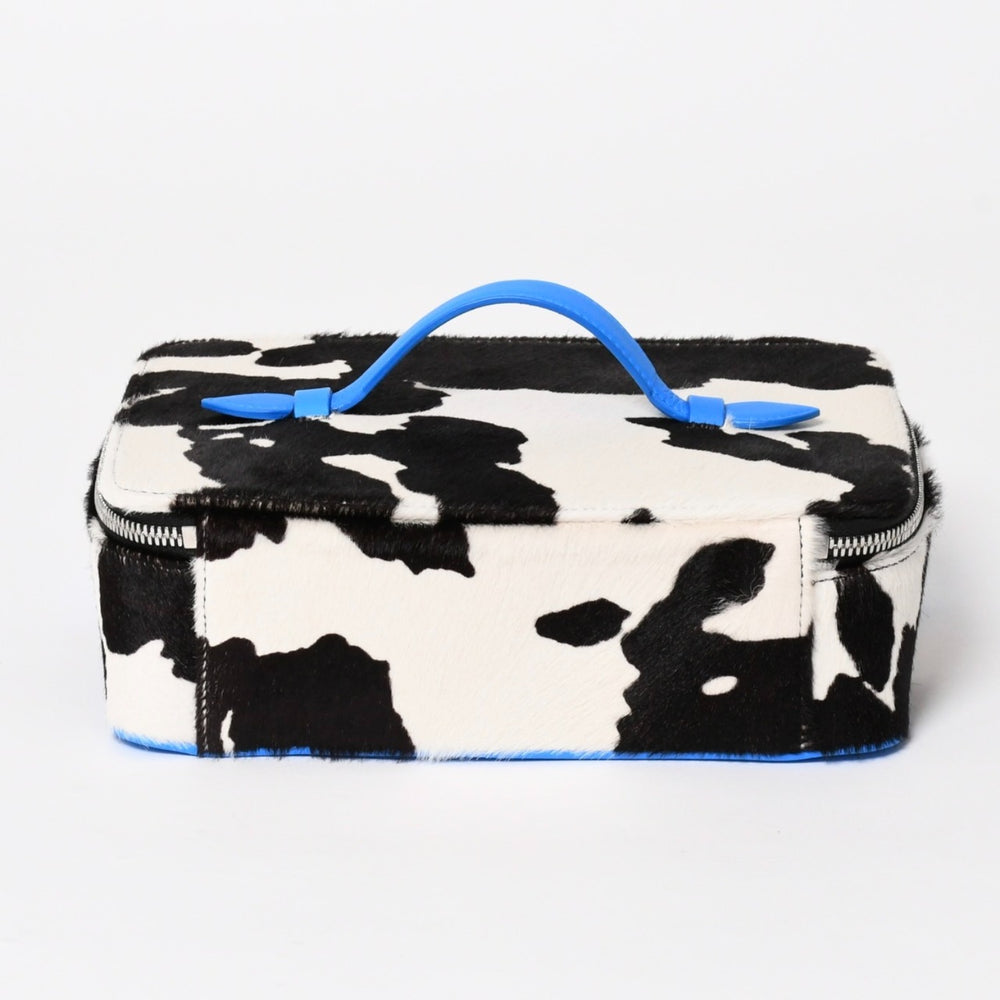 新品未使用 CHROME HEARTS クロムハーツ JEWELRY CASE ジュエリーケース レザー ハラコ ダガー ブルー中古 4a005553