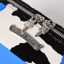 将图片加载到图库查看器，新品未使用 CHROME HEARTS クロムハーツ JEWELRY CASE ジュエリーケース レザー ハラコ ダガー ブルー中古 4a005553