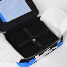 将图片加载到图库查看器，新品未使用 CHROME HEARTS クロムハーツ JEWELRY CASE ジュエリーケース レザー ハラコ ダガー ブルー中古 4a005553